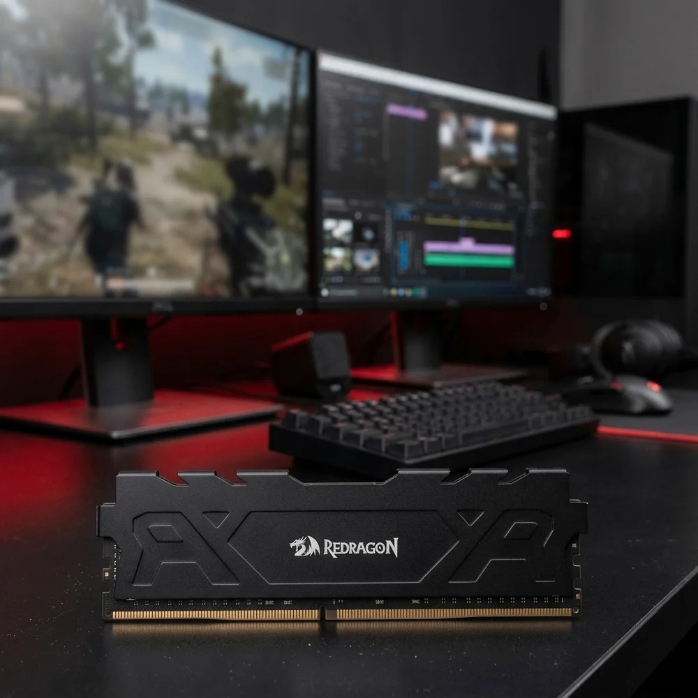 Imagem 2 de 5 do produto Memória Ddr4 Redragon Rage,16gb, 3200mhz,preto,gm-708