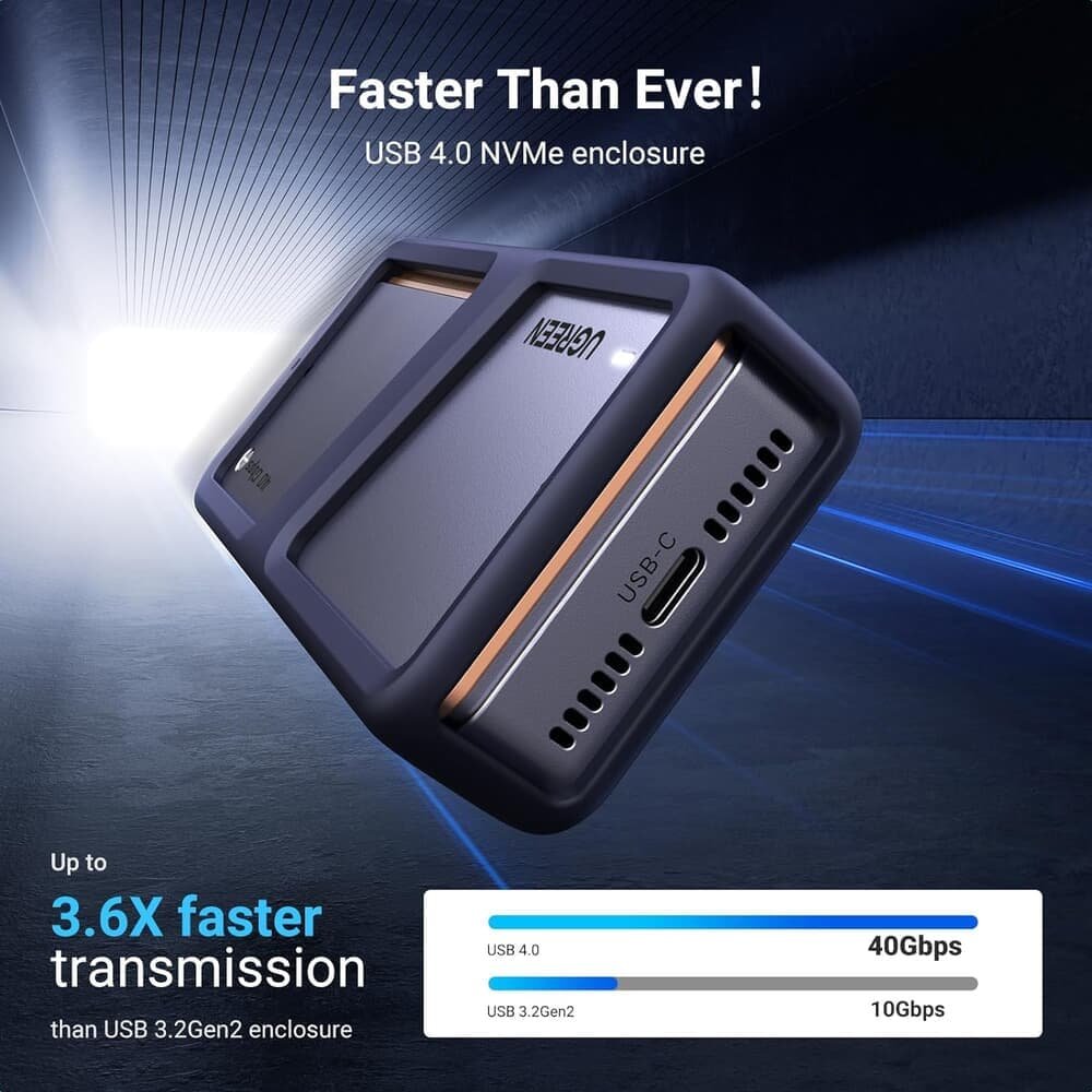 Case Externo SSD Nvme M.2 Thunderbolt 3/4 Usb 4.0 Tipo-c 40gbps