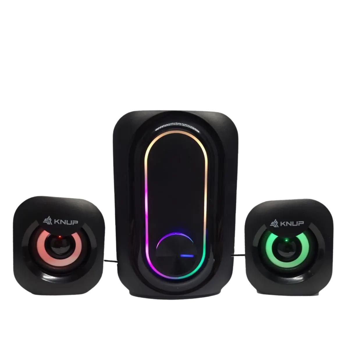 Caixa De Som Pc Gamer 11w Rms 2.1 Subwoofer Iluminação Led