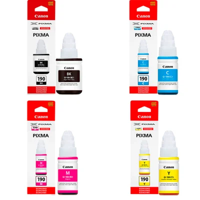 Kit 4 Refil Tinta   Gi190 G1100 G2100 G3100 G4100