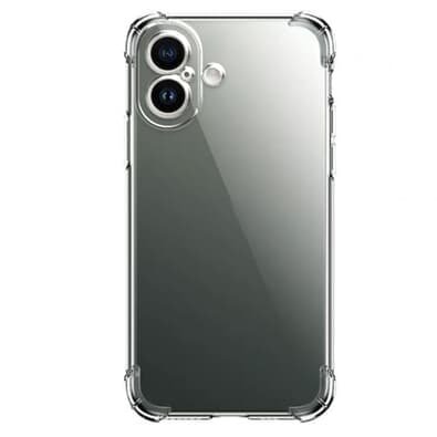 Capinha Capa Compatível Com Iphone 16 Plus Tela 6.7 Borda Anti Queda Transparente Cor:transparente