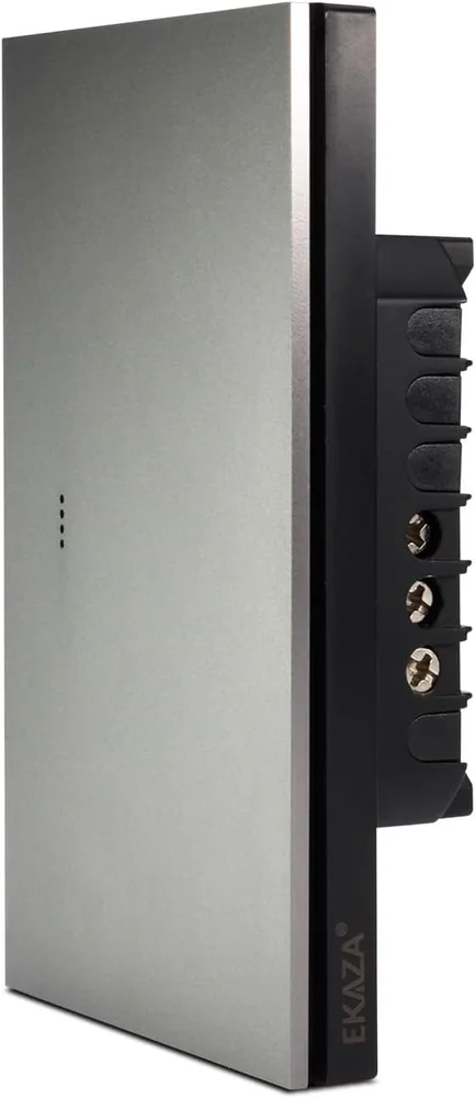 Imagem 2 de 5 do produto Interruptor Inteligente 1 Tecla Física Mercúrio  Zigbee Elite Metal Cinza Prata Ekgd-t408-1zg Ekaza