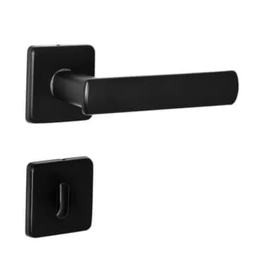 Fechadura Dama Interna Roseta Quadrada 40mm Preto Black 4080901/40 Zep Arouca