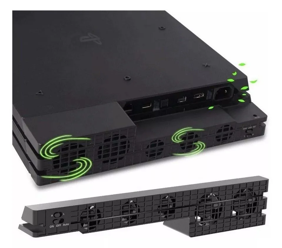 Imagem 2 de 4 do produto Super Cooler Playstation 4 Pro Exaustor 5 Ventoinhas Ps4