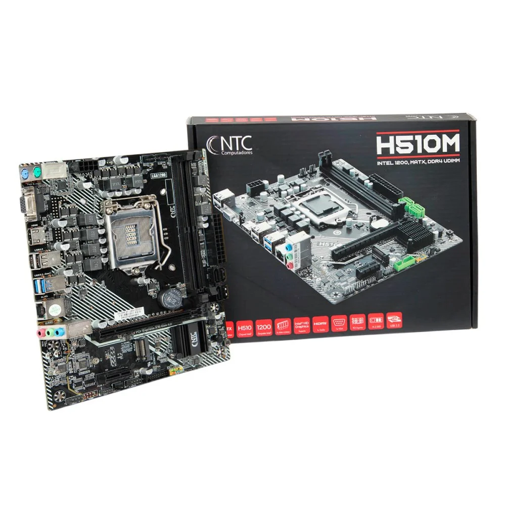 Placa Mãe Ntc H510m LGA 1200 2xDDR4 Chipset H510 Matx 4
