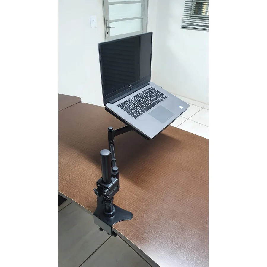 Imagem 3 de 5 do produto Suporte Triarticulado Para Notebook Até 15" Com Bandeja - Garra/morsa