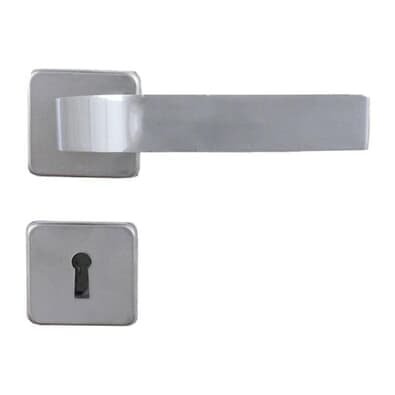 Fechadura Modena Interna Roseta Quadrada Escovado 40mm Mgm