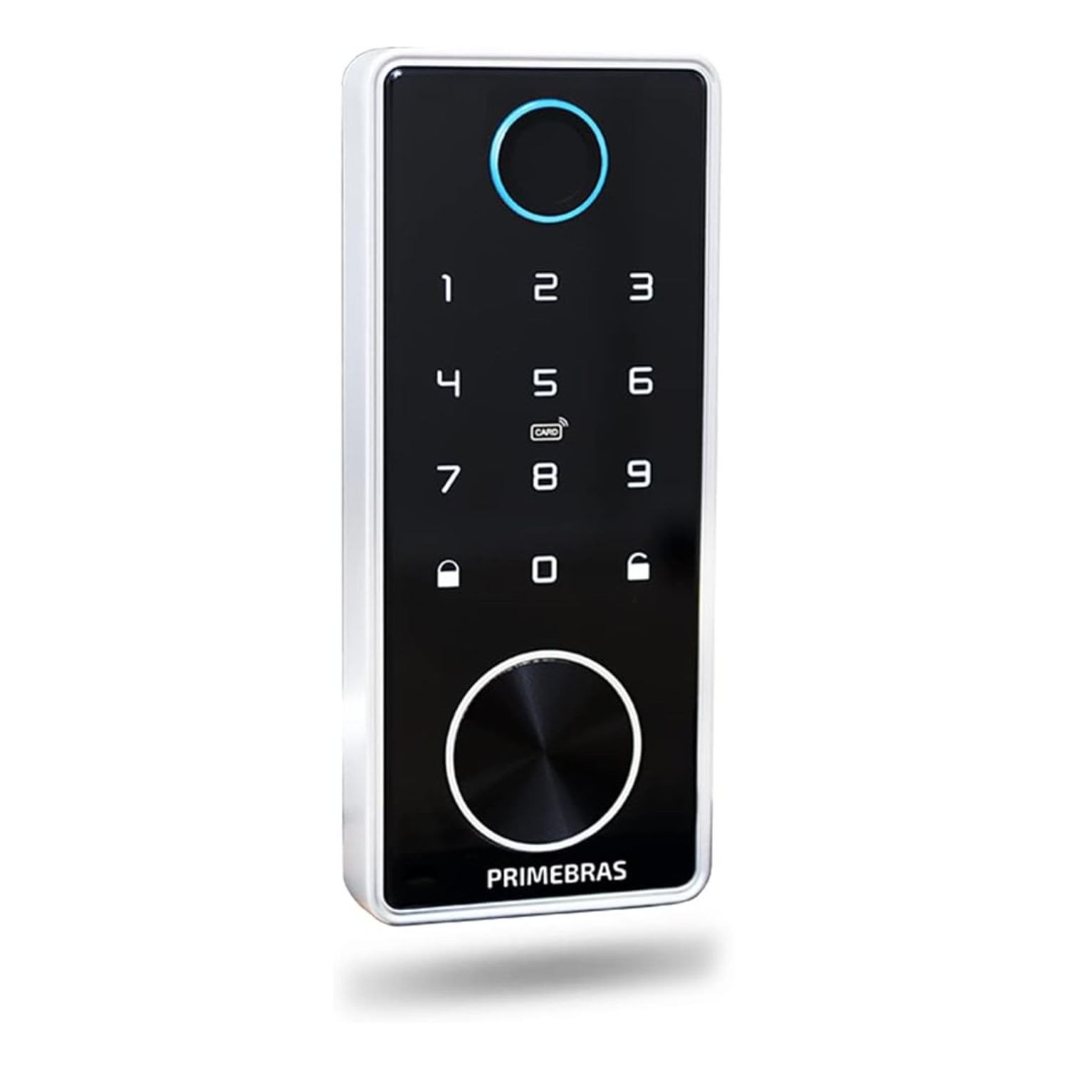 Fechadura Digital Dubai Wifi De Embutir Eletrônica Inteligente Com Biometria, Tags E Cartão Preta Primebras
