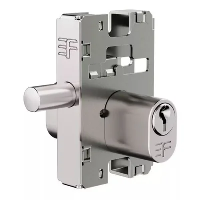 Fechadura Porta Vidro Bater Cilindro Oval 3040cr Cromado Santa Marina 3f