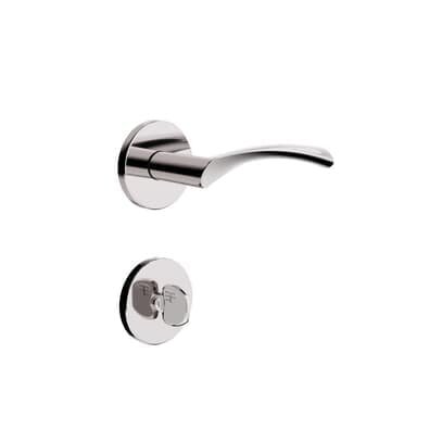Fechadura Roseta Design Banheiro 40mm Cromado 720b119cr 3f