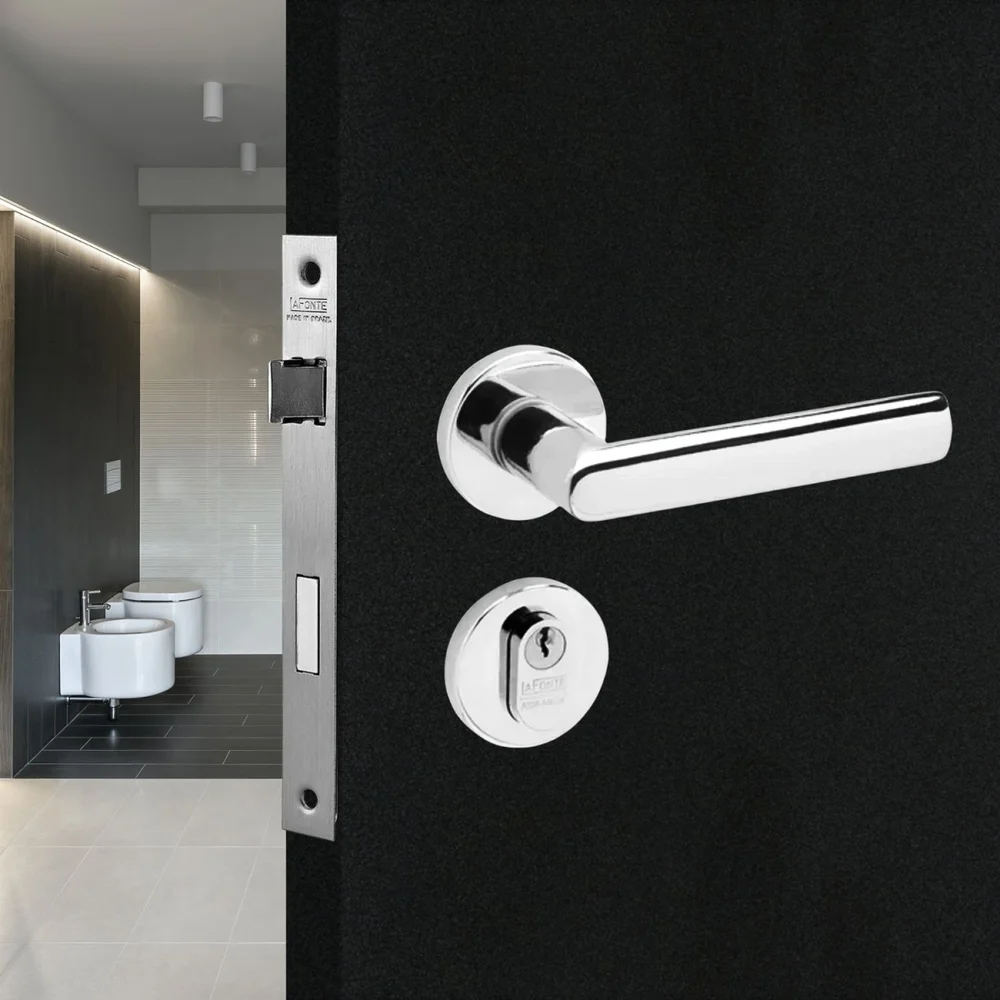 Imagem 5 de 5 do produto Fechadura 880 Residence Externa St1r Ros325 55mm Aço Inox Polido La Fonte