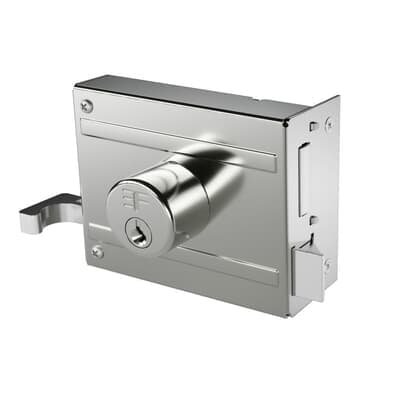 Fechadura Externa De Sobrepor Para Portão Aço Inox 1130inx 3f