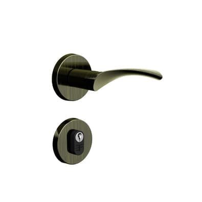Fechadura Design Externa Roseta Redonda 55mm Antique 821e81955at 3f
