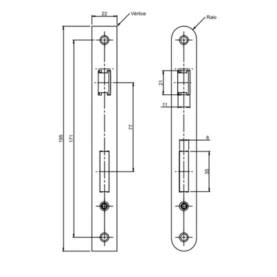 Fechadura Quadratta Reta Externa 5301 Preto 55mm Aliança — foto 4