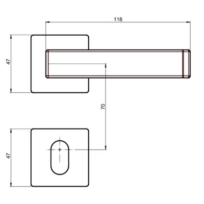 Fechadura Quadratta Reta Externa 5301 Preto 55mm Aliança — foto 5