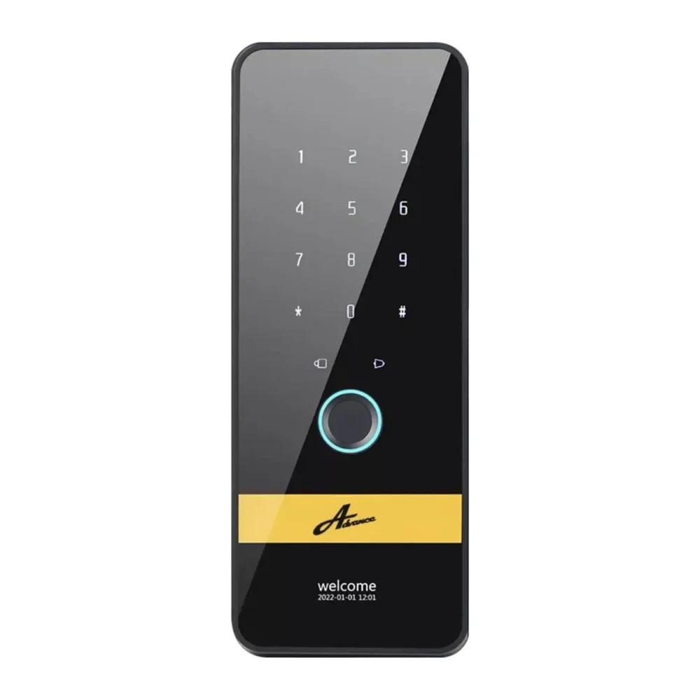 Imagem 3 de 4 do produto Fechadura Digital Porta Vidro Glass Smart Tech 4600 Com Biometria, Senha E Cartão Preta Advance