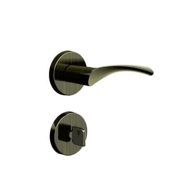 Fechadura Design Banheiro Roseta Redonda 55mm Antique 821b819at 3f