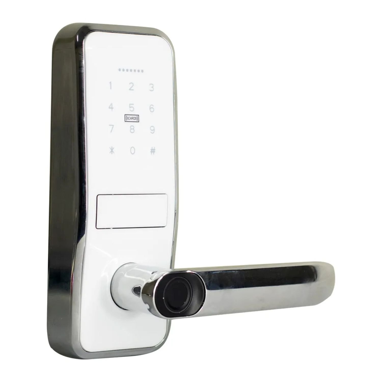 Fechadura Digital 8500 A Smart Tech Com Biometria, Cartão, Senha E Tag, Branca Ip 55 Advance