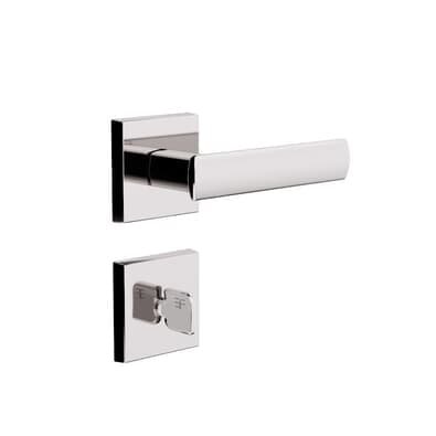 Fechadura Design Banheiro Roseta Quadrada 55mm Cromado 841b817cr 3f