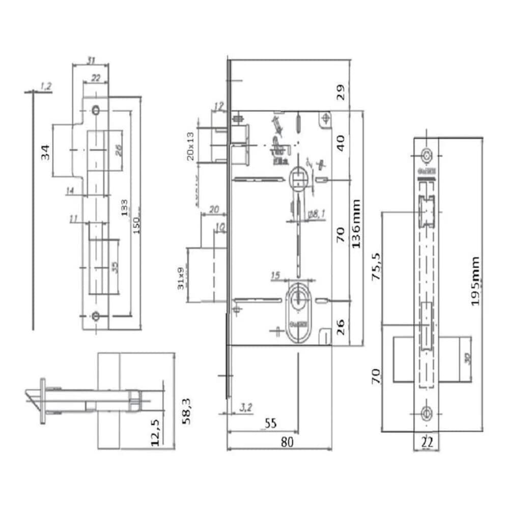 Imagem 2 de 3 do produto Fechadura 456 Residence Banheiro St1r Ros325 55mm Aço Inox Polido La Fonte