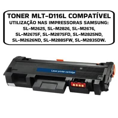 Toner Compatível Para Samsung Mlt-d116 D116 116l Sl-m2885fw