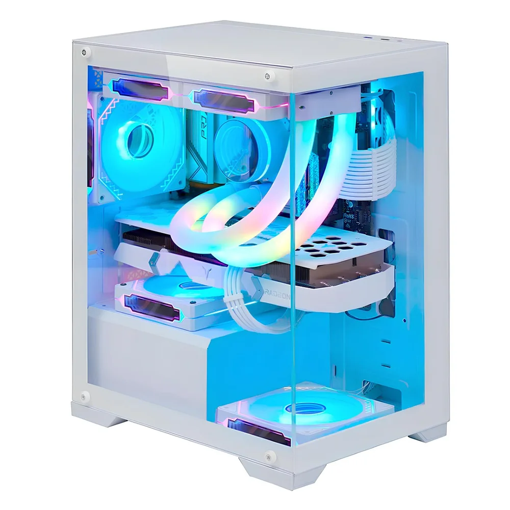 Imagem 2 de 5 do produto Gabinete Gamer Nebula Mini Metalred M6 Sem Fans Branco