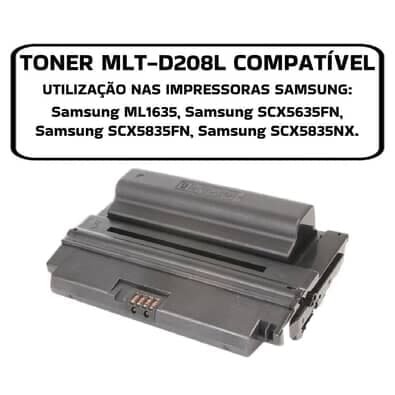 Toner D208 Mlt-d208l P/ Ml1635 Ml3475 Scx5835 Scx5635 10k