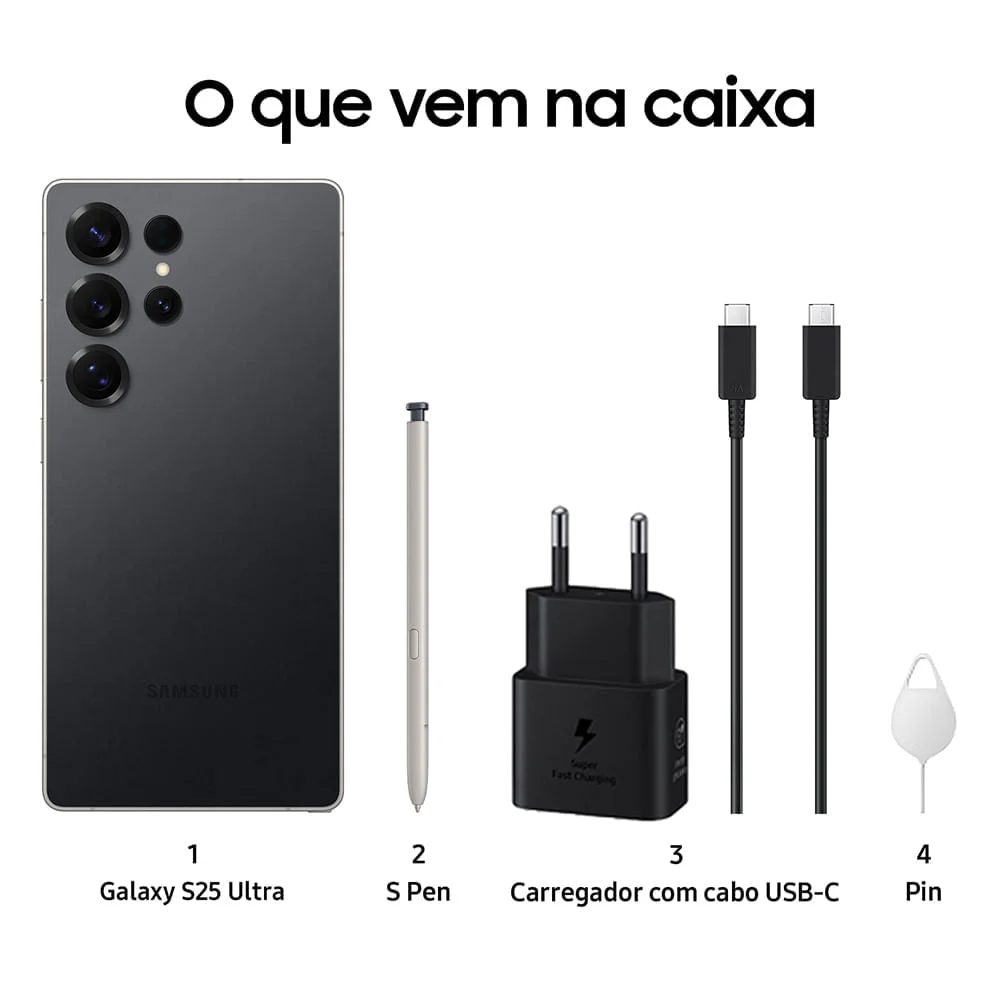 Smatphone Samsung Galaxy S25 Ultra 5G 512GB KaBuM