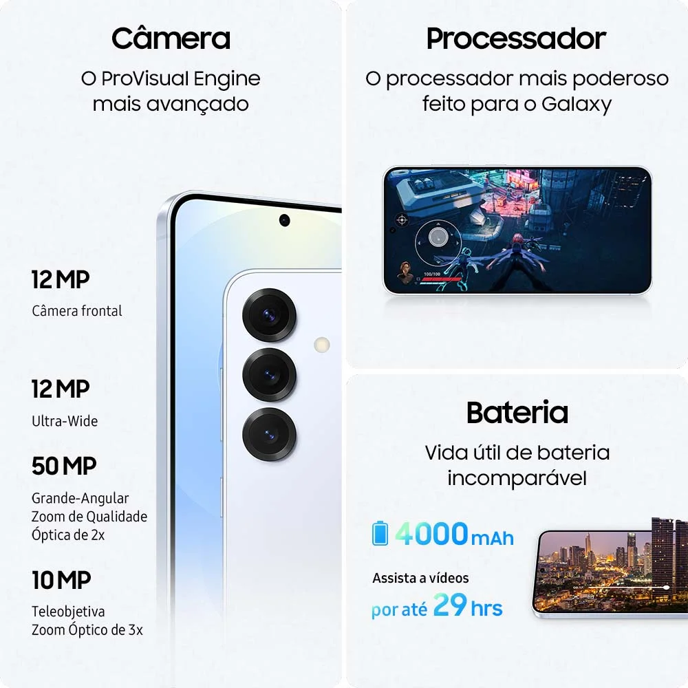 Imagem 5 de 5 do produto Smatphone Samsung Galaxy S25 5G, 256GB, 12GB RAM, Câmera Tripla 50MP + 12MP + 10MP, Tela Grande 6.2", Azul Marinho
