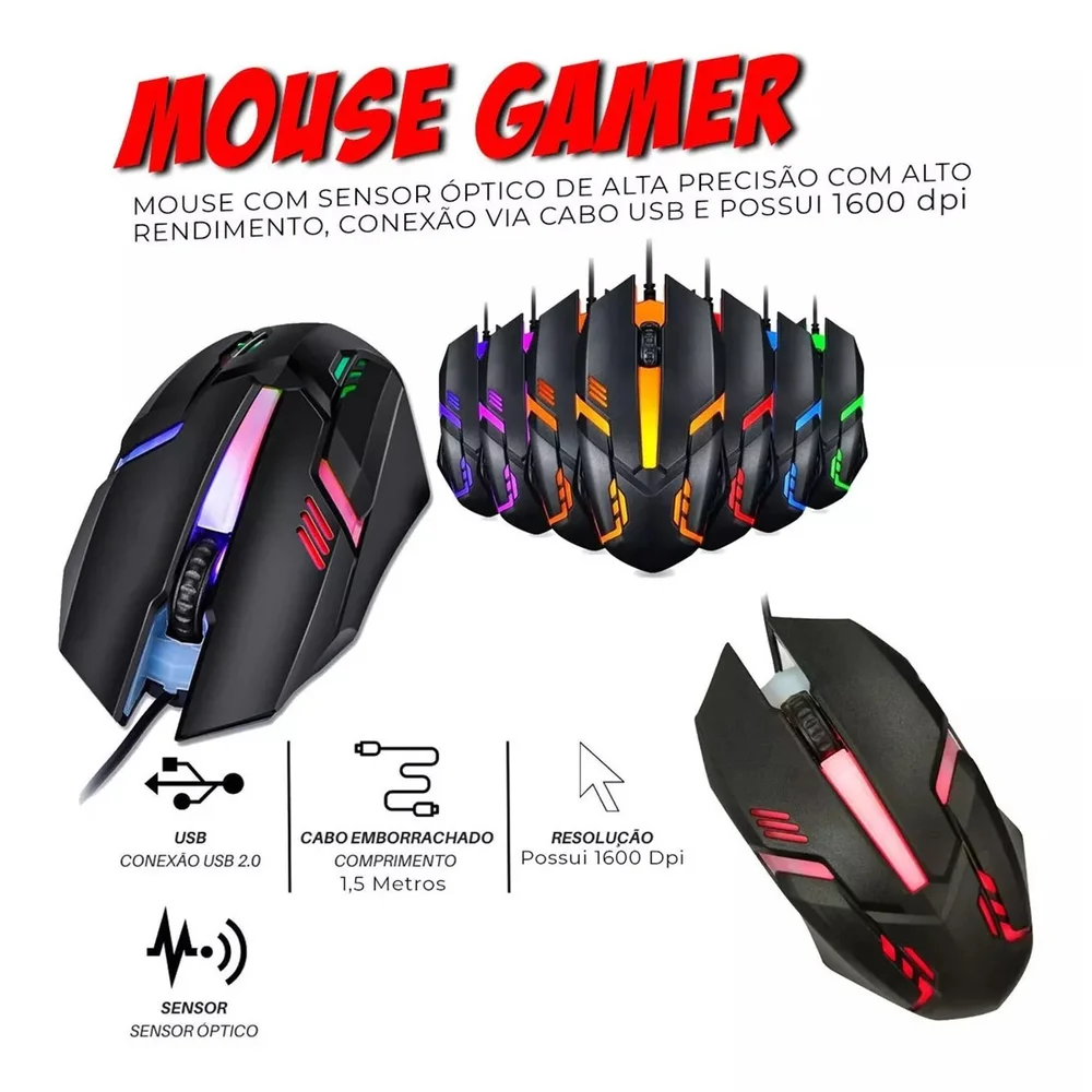 Imagem 2 de 5 do produto Kit Mobilador Gamer Completo Teclado One Hand Uma Mão Mouse Mousepad Suporte Para Celular
