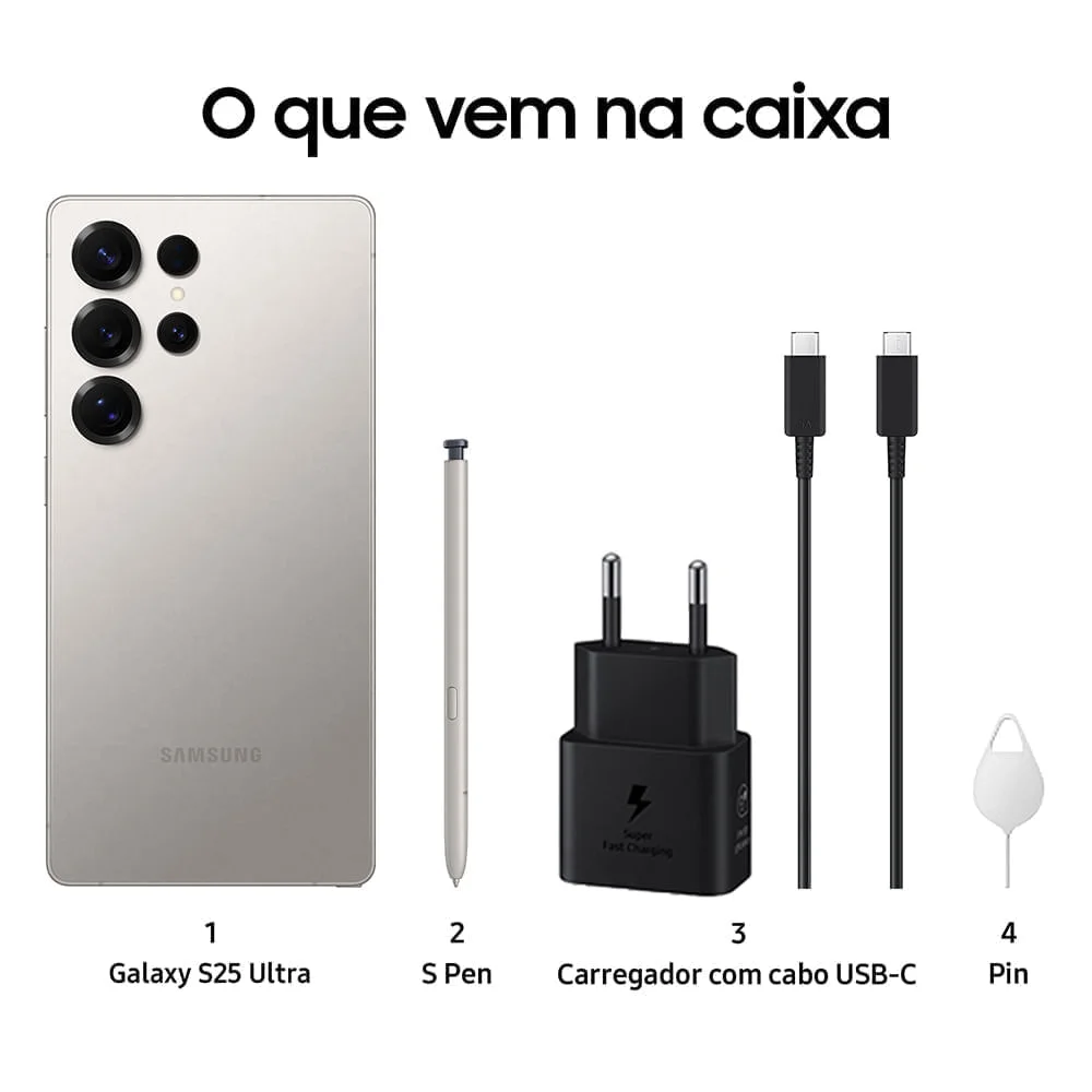 Smatphone Samsung Galaxy S25 Ultra 5G 512GB KaBuM