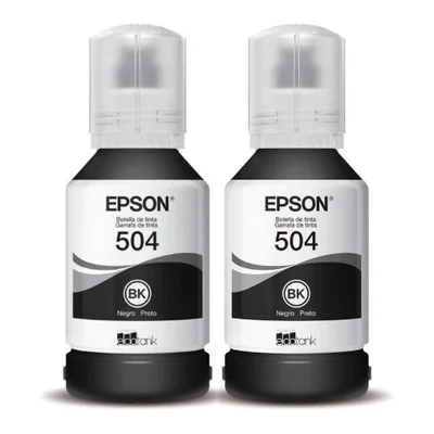 Kit 2 Refil Tinta Preto T504 L4150 L4160 L6161 L6191 L6171
