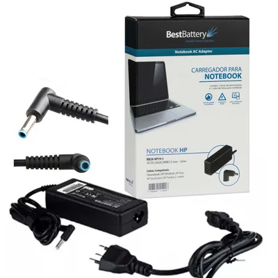 Fonte Para Notebook Hp Pavilion Envy G2 G3 G4 19,5 Pino Azul