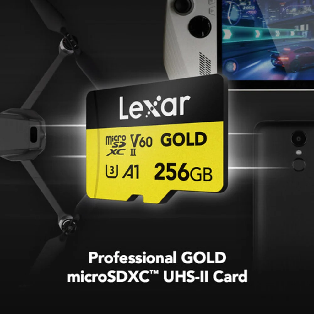 Imagem 4 de 5 do produto Cartão Memória Lexar Micro Sd Xc 256gb 280mb/s Uhs-ii V60 Lmsgold256g-bnnng