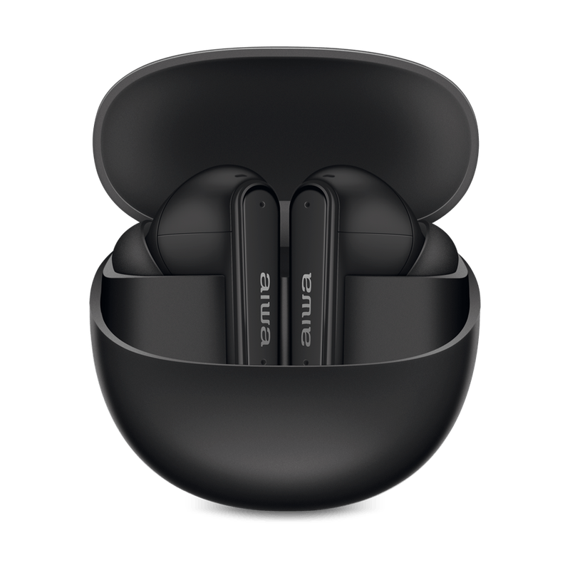 Fone De Ouvido Eardbud Aiwa Aws-eb-04-b Bluetooth Ipx4 Anc 26 Horas De Bateria - Preto