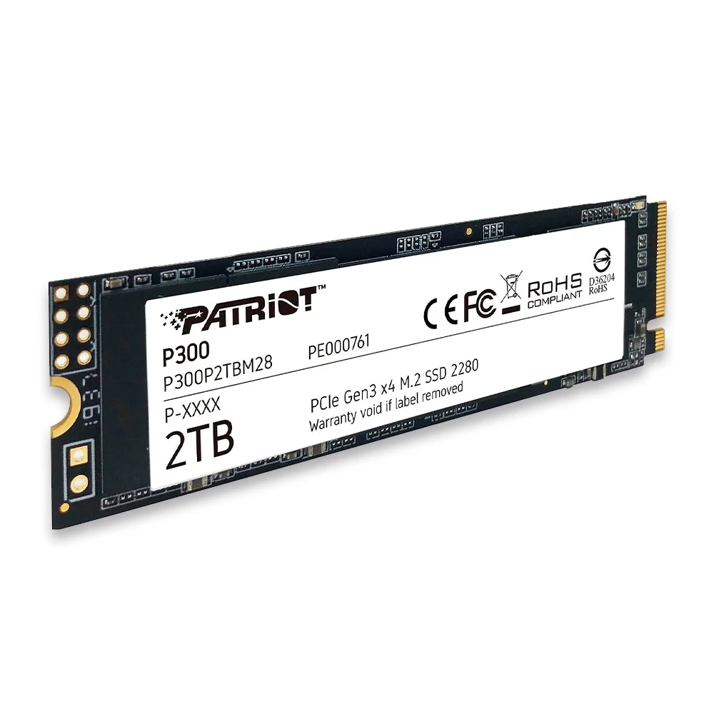 Imagem 5 de 5 do produto SSD Patriot P300, 2tb, M.2 Nvme 1.3, Leituras: 2100mb/s E Gravações: 1650mb/s - P300p2tbm28