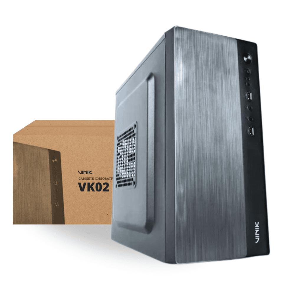 Gabinete Corporativo Preto Mini Itx E Micro Atx Vk02 C/ Painel Vinik