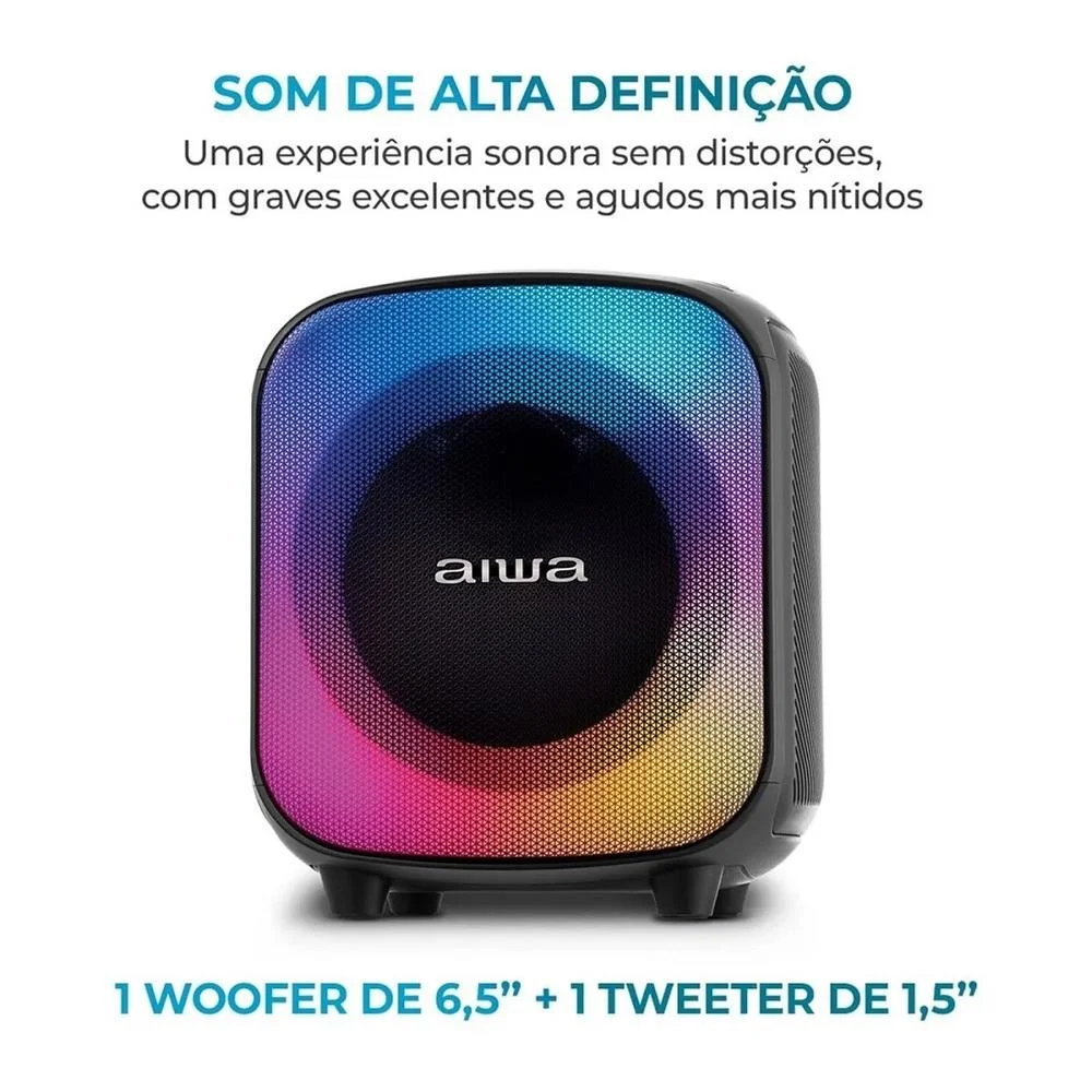 Imagem 4 de 5 do produto Caixa Bluetooth 100w Partybox Aws-pb-07 , Aiwa