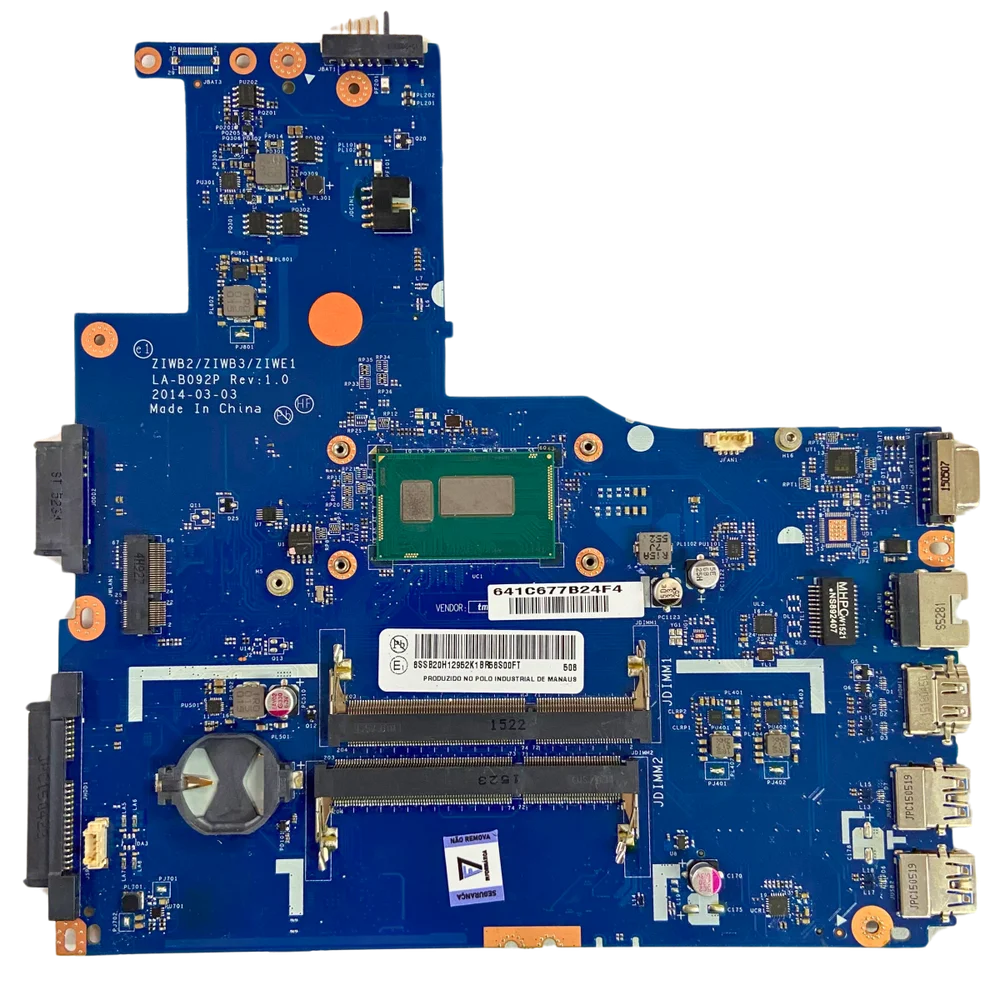 Placa Mãe Lenovo La-b092p Intel® Core™ i7-4510 Sucata 4