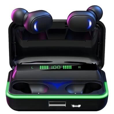 Fone Ouvido Preto LED Power Bank Para Samsung S23 Fe — foto 2