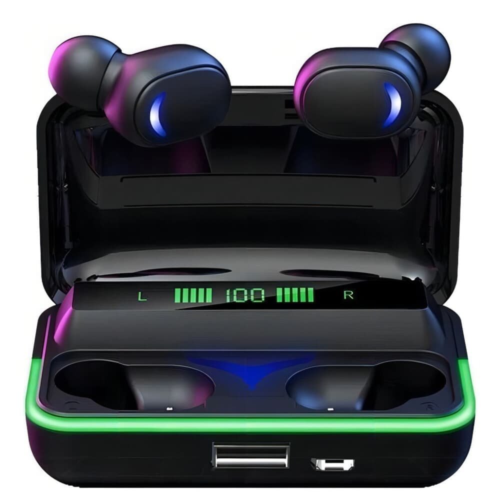 Imagem 2 de 2 do produto Fone Ouvido Preto LED Power Bank Para Samsung S24