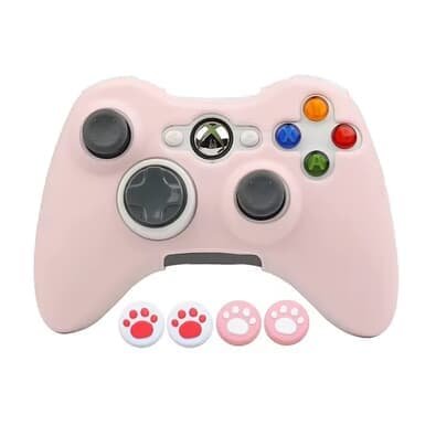 Capa Controle XBOX 360 Rosa Pastel Silicone Proteção