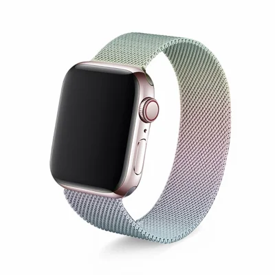 Relógio Smartwatch W34s Rosê Gold Multiira De Aço Cor:arco Iris