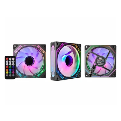 Kit Cooler K-mex ARGB Aatak1 3 Coolers 120 Mm Com Controladora