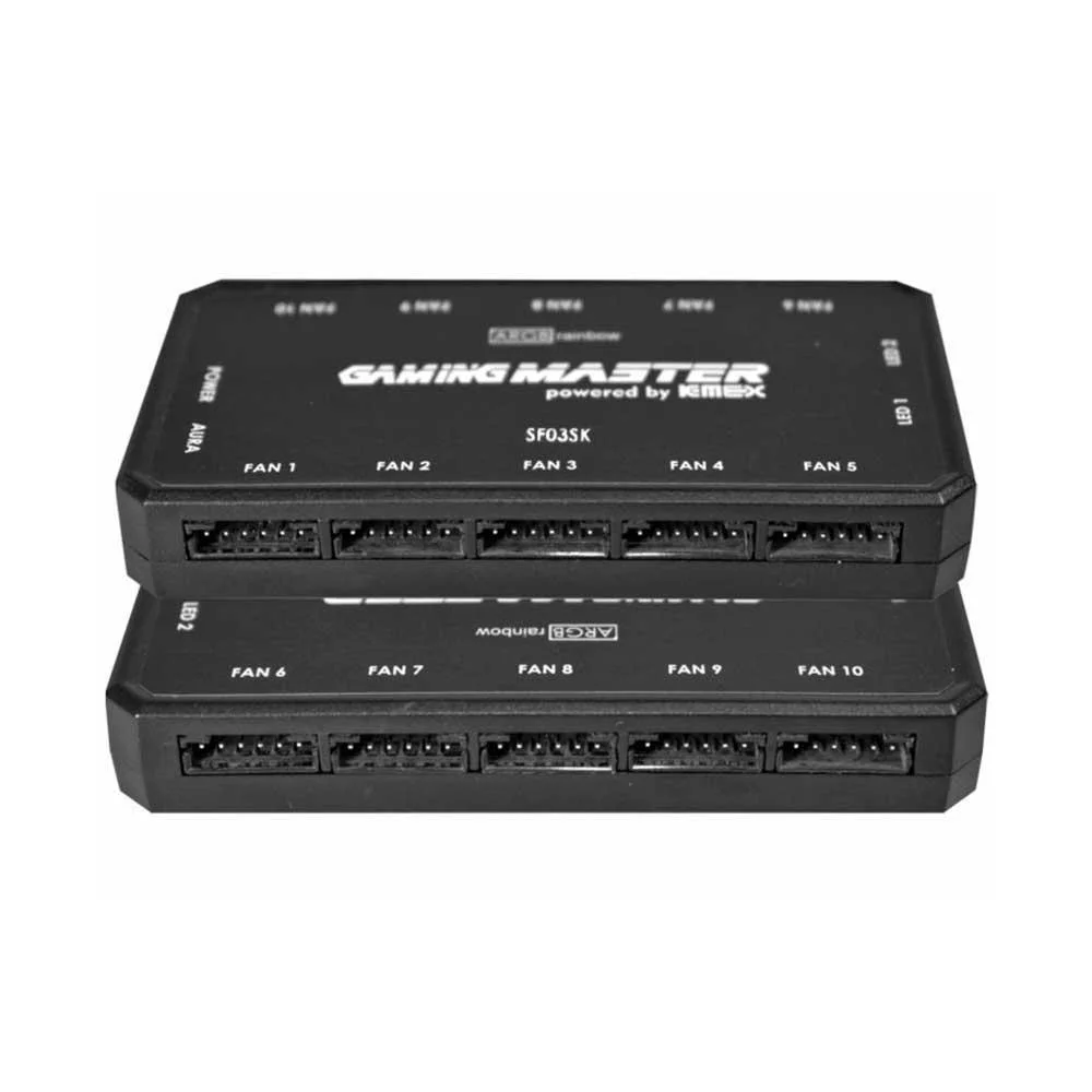 Kit Cooler K-mex ARGB Aatak1 3 Coolers 120 Mm Com Controladora 5