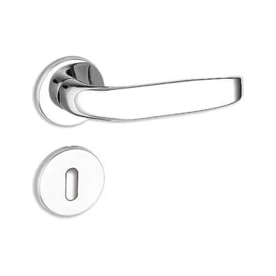 Fechadura Pratika Interna 40mm Roseta 527 M106 Inox Polido Cr Haga
