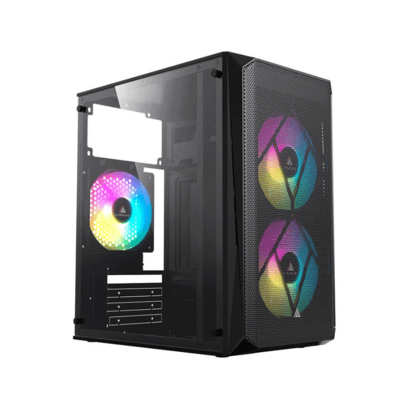 Gabinete Gamer Acegeek Forge 2 Fans S/fonte Minitower Lateral Acrilico Preto - Ag-forge-bk-i2f