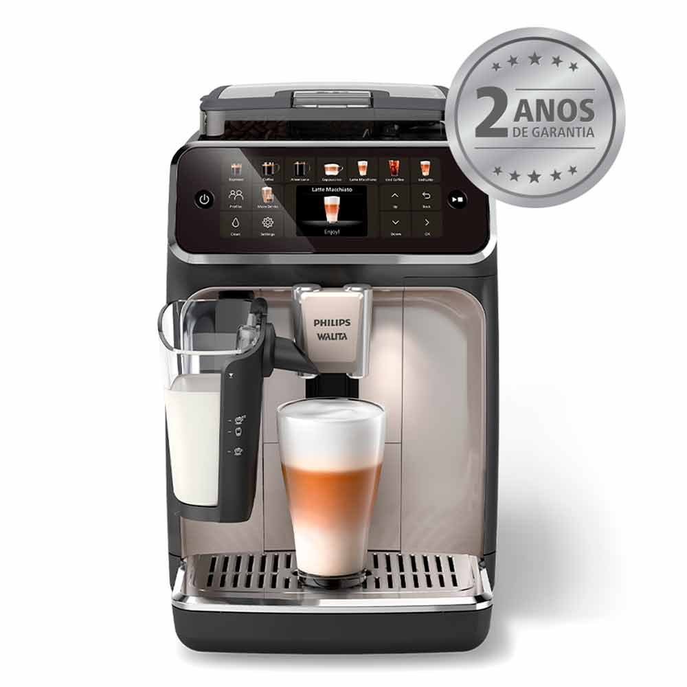 Cafeteira Espresso Superautomática Lattego Série 5500 Philips Walita Preta E Cromada - Ep5547 - 220v