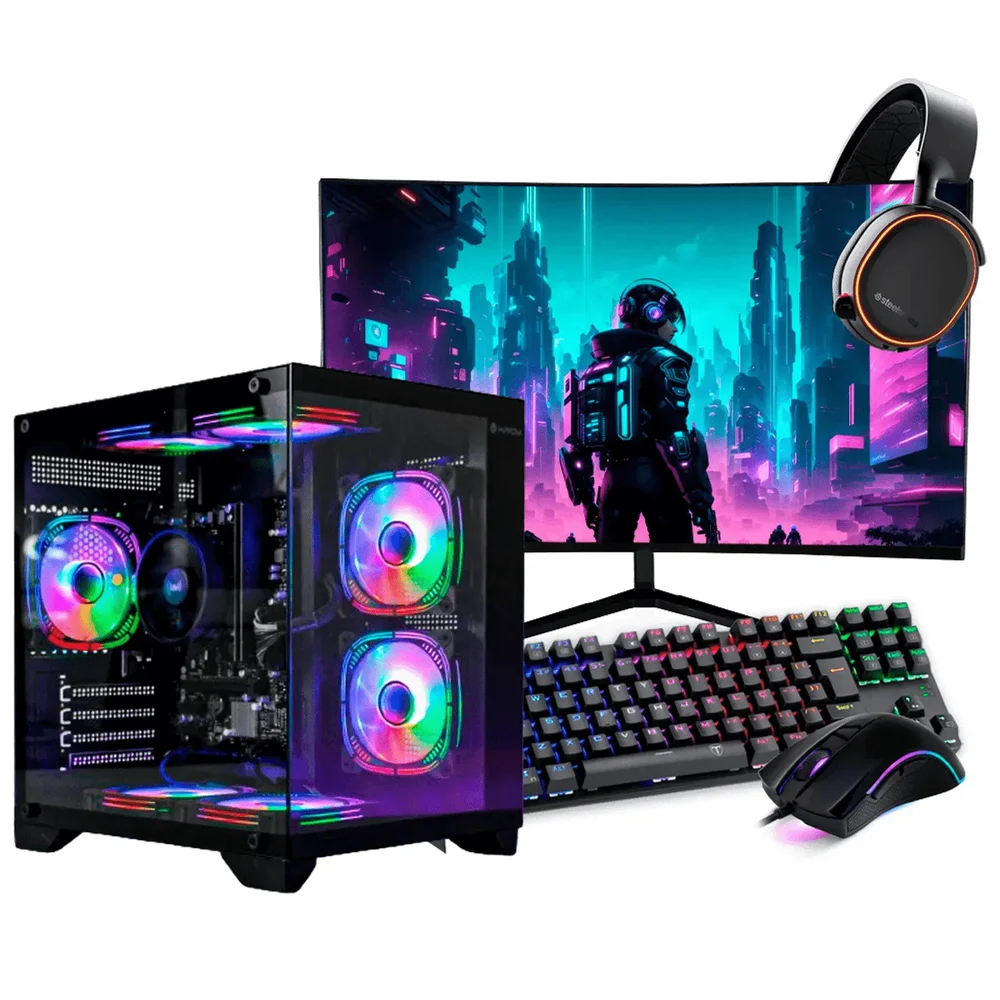 PC Gamer Completo Ryzen 7 5700g, 16gb Ddr4, SSD Nvme 500gb, 500w 80 Plus, PCr7g02-e