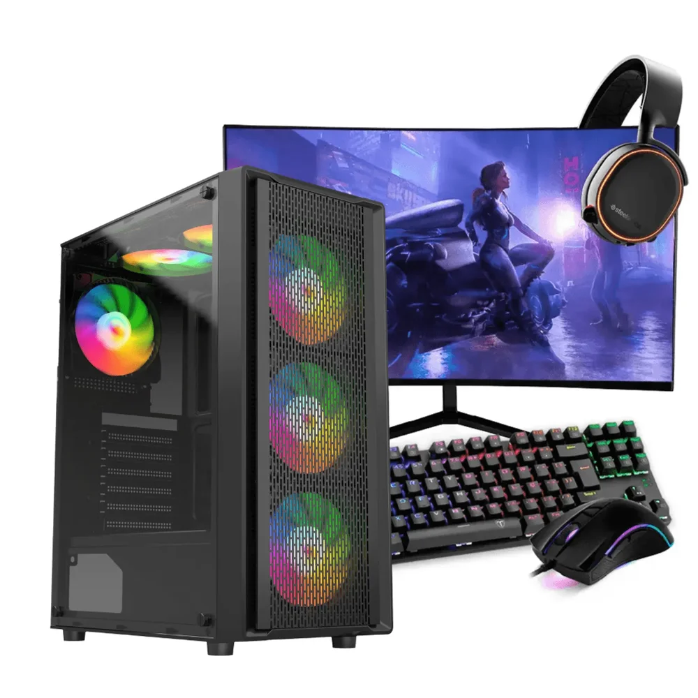 PC Gamer Completo Ryzen 5 4600g, 16gb Ddr4, SSD 480GB, 500w 80 Plus, PCstm04-e